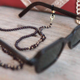 Cordon de lunettes en pierres naturelles fait main